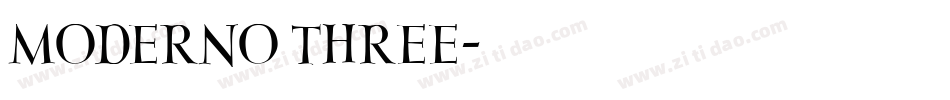 Moderno Three字体转换